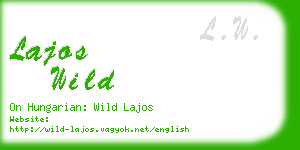 lajos wild business card